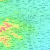 Mapa topográfico Zhengzhou, altitude, relevo