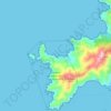 Mapa topográfico Réserve naturelle de Scandola, mapa de relevo, mapa de altitude