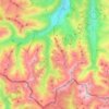 Mapa topográfico Saint-Lary-Soulan, relevo, altitude