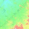 Mapa topográfico Santa Quitéria, relevo, altitude
