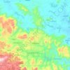 Mapa topográfico Palmácia, relevo, altitude