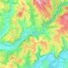 Mapa topográfico Figeac, relevo, altitude