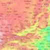 Mapa topográfico Xianxim, altitude, relevo