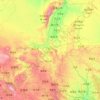 Mapa topográfico Ningxia, altitude, relevo
