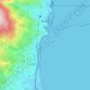 Mapa topográfico Bastia, mapa de relevo, mapa de altitude