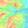 Mapa topográfico Goiana, altitude, relevo