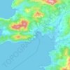 Mapa topográfico Ajaccio, mapa de relevo, mapa de altitude