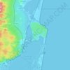 Mapa topográfico Leucate, relevo, altitude