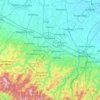 Mapa topográfico Modena, altitude, relevo