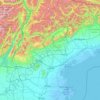 Mapa topográfico Véneto, relevo, altitude