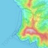 Mapa topográfico Camogli, altitude, relevo