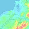 Mapa topográfico Santa Catalina, altitude, relevo
