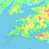 Mapa topográfico Logonna-Daoulas, relevo, altitude