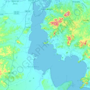 Mapa Topografico Rio Guaiba Altitude Relevo