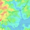 Mapa topográfico Lorient, relevo, altitude