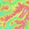 Mapa topográfico La Bresse, relevo, altitude