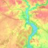 Mapa topográfico Quimperlé, relevo, altitude