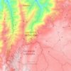 Mapa topográfico San Andrés de Cuerquia, altitude, relevo