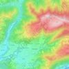 Mapa topográfico Gandino, altitude, relevo