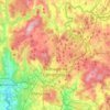 Mapa topográfico Santiago de Compostela, mapa de relevo, mapa de altitude
