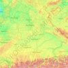 Mapa topográfico Bayern, altitude, relevo