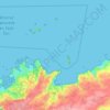 Mapa topográfico Perros-Guirec, relevo, altitude