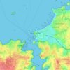 Mapa topográfico Saint-Malo, relevo, altitude