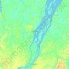 Mapa topográfico Cametá, altitude, relevo