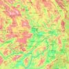 Mapa topográfico Prefeitura autônoma dai de Xishuangbanna, altitude, relevo