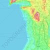 Mapa topográfico Bardolino, relevo, altitude
