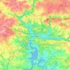 Mapa topográfico Quimper, relevo, altitude