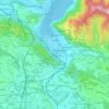 Mapa topográfico Como, mapa de relevo, mapa de altitude