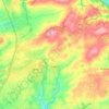Mapa topográfico Edern, relevo, altitude