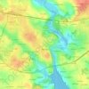 Mapa topográfico Auray, relevo, altitude