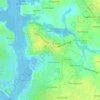 Mapa topográfico Étel, relevo, altitude