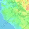 Mapa topográfico Erdeven, relevo, altitude