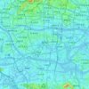 Mapa topográfico 江海街道, altitude, relevo