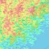 Mapa topográfico 泉州市, altitude, relevo