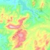 Mapa topográfico Grazalema, mapa de relevo, mapa de altitude