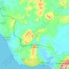 Mapa topográfico Vejer de la Frontera, mapa de relevo, mapa de altitude