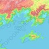 Mapa topográfico Angra dos Reis, altitude, relevo