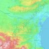 Mapa topográfico Aude, relevo, altitude