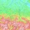 Mapa topográfico Ariège, relevo, altitude