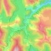 Mapa topográfico Villefort, relevo, altitude