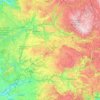 Mapa topográfico Aveyron, relevo, altitude
