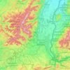 Mapa topográfico Haut-Rhin, relevo, altitude