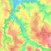 Mapa topográfico Morlaix, relevo, altitude