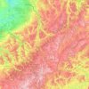 Mapa topográfico Haute-Marne, relevo, altitude