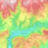 Mapa topográfico Mende, relevo, altitude