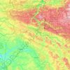 Mapa topográfico Ardennes, relevo, altitude